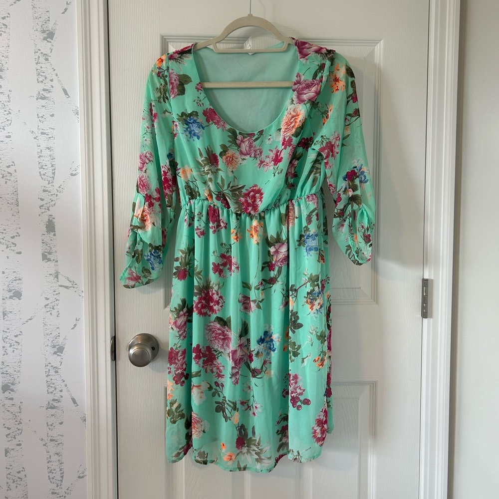 Pinkblush Maternity Floral Dress Medium